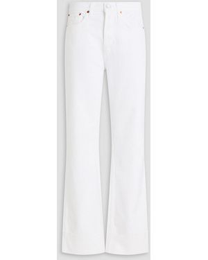 RE/DONE High-Rise Straight-Leg Jeans - White