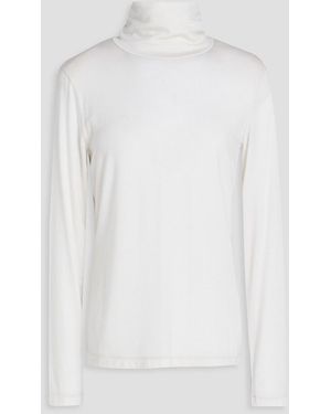 James Perse -blendtm Jersey Turtleneck Top - White