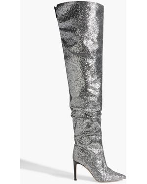 IRO Eva Glittered Thigh Boots - Metallic