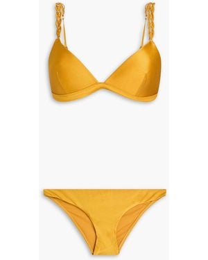 Zimmermann Triangel-bikini mit flechtdetails - Orange