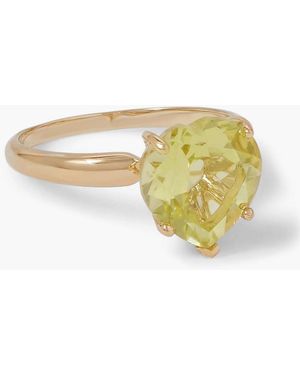 Fry Powers Rainbow Heart 14-karat Gold And Citrine Ring - Metallic
