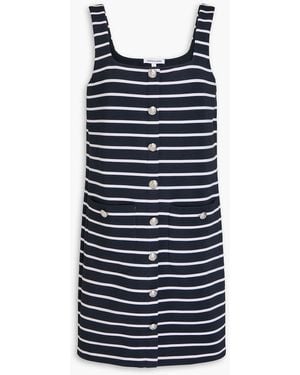 Veronica Beard Tibbie Striped Stretch-jersey Mini Dress - Blue