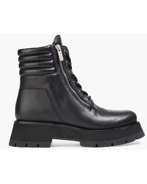 3.1 Phillip Lim Kate Leather Combat Boots - Black