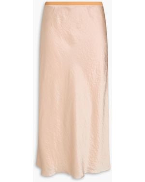 Vince Crinkled-Satin Midi Skirt - Pink