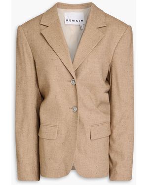 REMAIN Birger Christensen Donegal Tweed Blazer - Natural