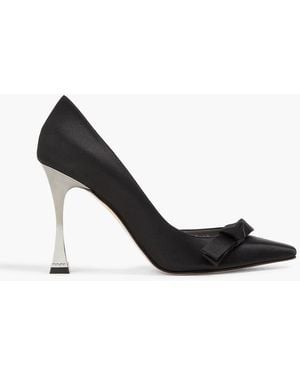 Gina Gretchen Embellished Satin Pumps - Black
