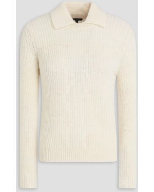 Rag & Bone Pullover "madix" aus rippstrick mit polokragen - Natur