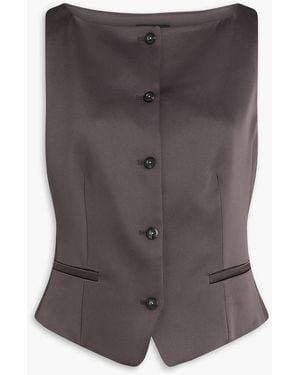 Theory Satin Vest - Brown