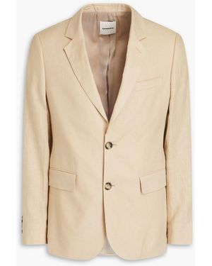 Sandro Linen Blazer - Natural