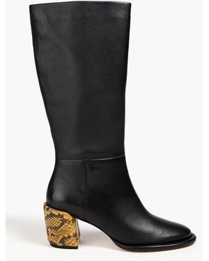 3.1 Phillip Lim Naomi 70 Leather Knee Boots - Black