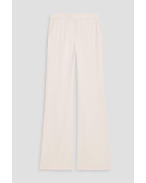 Victoria Beckham Crepe Flared Trousers - Natural