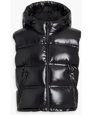 Aztech Mountain Glossed Quilted Down Vest - Black