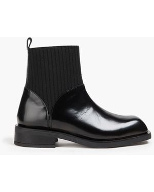 By Malene Birger Perlla Glossed-Leather Chelsea Boots - Black