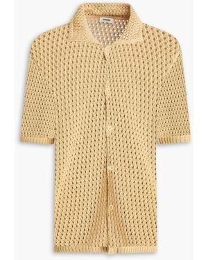 Sandro Crocheted Cotton Shirt - Natural