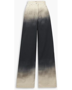 Peter Do Hoch sitzende jeans mit weitem bein und farbverlauf - Blau