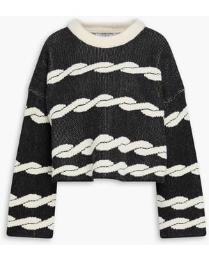 IRO Jacquard-Knit Jumper - Black