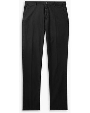 Slowear Slim-Fit Tricochino Cotton-Blend Twill Pants - Black