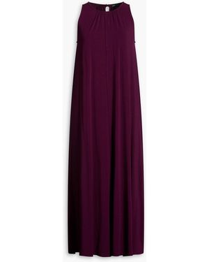 Eileen Fisher Tencel Lyocell-Blend Jersey Midi Dress - Purple