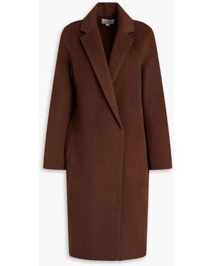 Vince Brushed Wool-blend Felt Coat - Brown