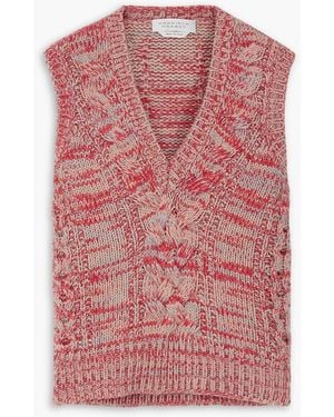Gabriela Hearst Ramirez Cable-Knit Cashmere Vest - Pink