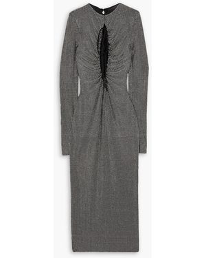Christopher Kane The Mercury Cutout Crystal-embellished Jersey Midi Dress - Grey