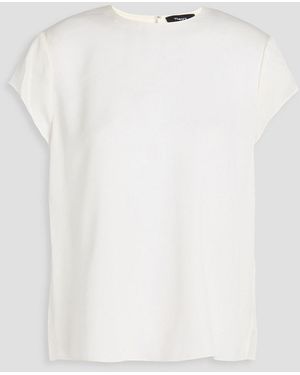 Theory Silk Crepe De Chine Top - White