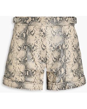 Jonathan Simkhai Snake-Effect Shorts - Natural