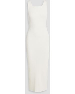 By Malene Birger Milelo Ribbed Cotton-Blend Midi Dress - White