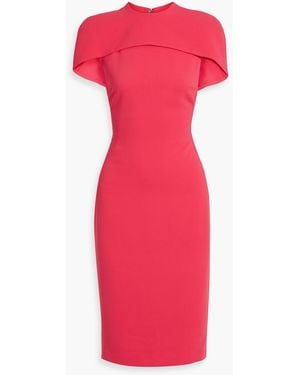 Badgley Mischka Cape-effect Crepe Dress - Red