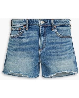 Rag & Bone Dre Frayed Denim Shorts - Blue
