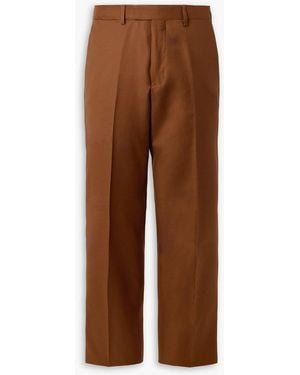 MR P. Slim-Fit Straight-Leg Wool-Twill Suit Trousers - Brown