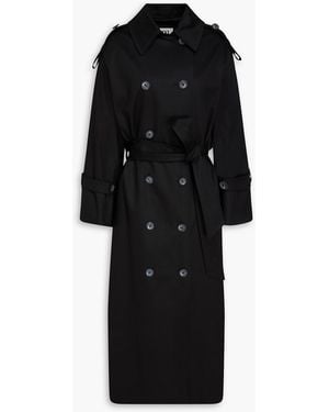 By Malene Birger Doppelreihiger trenchcoat aus gabardine aus einer baumwollmischung - Schwarz