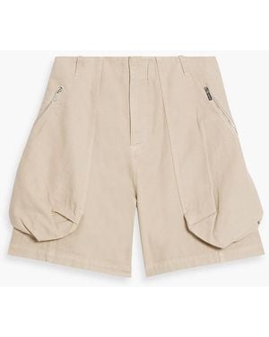 Jacquemus Croissant Cotton Cargo Shorts - Natural