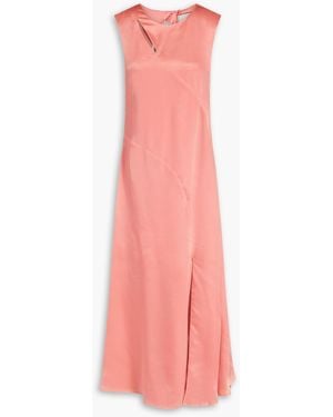 Holzweiler Cutout silk-satin midi dress - Pink