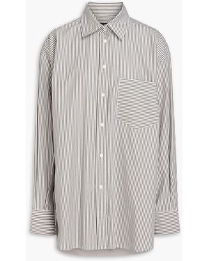 Rag & Bone Max Striped Cotton-poplin Shirt - Grey