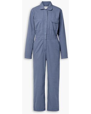 Rivet Utility Looker Cotton-canvas Jumpsuit - Blue