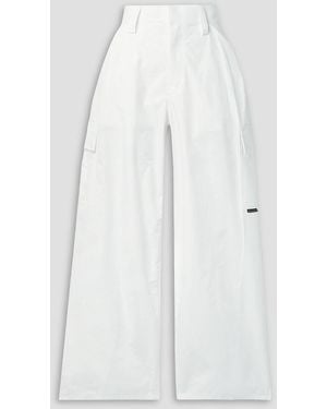 T By Alexander Wang Cotton-poplin Wide-leg Cargo Pants - White