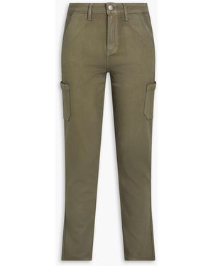 PAIGE Jolie Waxed High-rise Slim-leg Jeans - Green