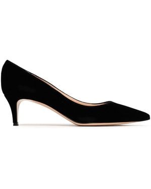 Gianvito Rossi Velvet Court Shoes - Black