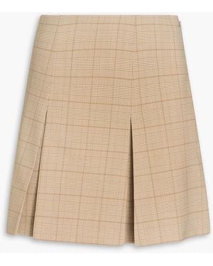 Claudie Pierlot Sarah Prince Of Wales Checked Tweed Mini Skirt - Natural