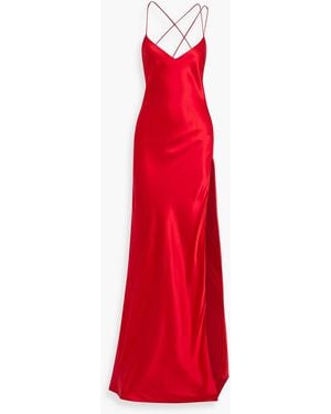 The Sei Silk-Satin Gown - Red