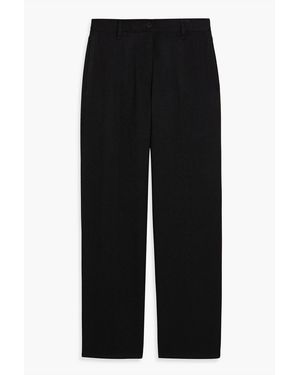 LE17SEPTEMBRE Twill Straight-Leg Trousers - Black