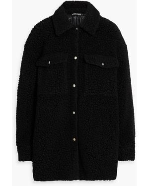Holden Shell-Paneled Teddy Fleece Jacket - Black