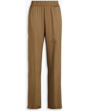 Fabiana Filippi Satin Straight-leg Trousers - Natural