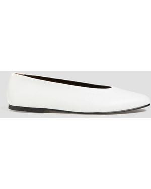 TOVE Darcy Leather Ballet Flats - White