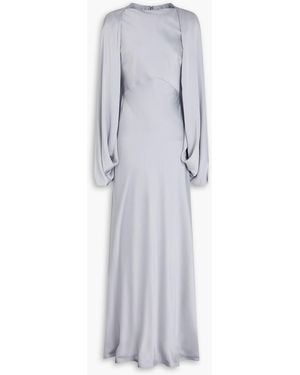 ROKSANDA Kami Cutout Silk-Satin Gown - Grey