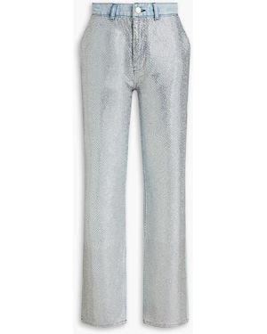 FRAME Le jane hoch sitzende jeans mit geradem bein und verzierung - Grau