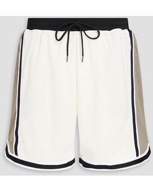 John Elliott Two-tone Mesh Drawstring Shorts - Black