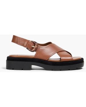 Vince Helena Leather Slingback Sandals - Brown