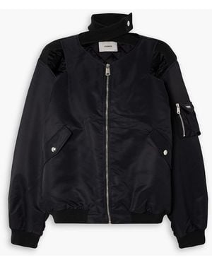 Coperni Cutout Satin Bomber Jacket - Black